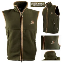 Jack Pyke Countryman Fleece Gilet - Dark Olive With Pheasant -Apparel Series Shop 1000x1000