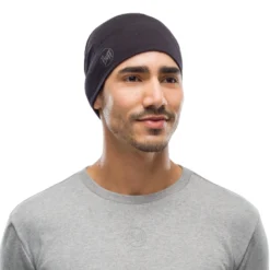 Buff Merino Lightweight Beanie - Solid Black -Apparel Series Shop BEABUFMERLIGSBLONE 3