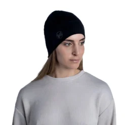 Buff Merino Lightweight Beanie - Solid Black -Apparel Series Shop BEABUFMERLIGSBLONE 4