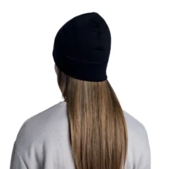 Buff Merino Lightweight Beanie - Solid Black -Apparel Series Shop BEABUFMERLIGSBLONE 7