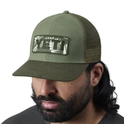 Yeti Bass Badge Mid Pro Trucker Cap - Olive -Apparel Series Shop CAPYETBABMPTOLIONE 4
