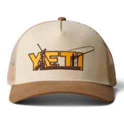 Yeti Skiff Trucker Cap - Khaki/Alpine Yellow