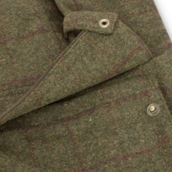 Hoggs Of Fife Tummel Tweed Field Coat - Olive/Wine -Apparel Series Shop COAHOGTWETUFOLW
