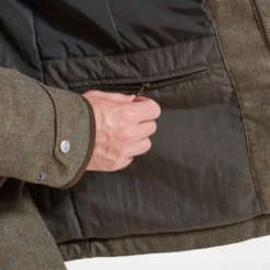 Schoffel Ptarmigan Tweed Classic Coat - Loden Green Herringbone Tweed -Apparel Series Shop COASCHPTATWCLGH 3