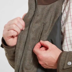 Schoffel Ptarmigan Tweed Classic Coat - Loden Green Herringbone Tweed -Apparel Series Shop COASCHPTATWCLGH 4