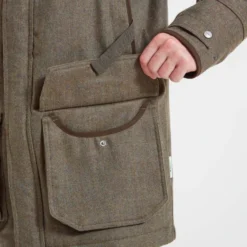 Schoffel Ptarmigan Tweed Classic Coat - Loden Green Herringbone Tweed -Apparel Series Shop COASCHPTATWCLGH 7