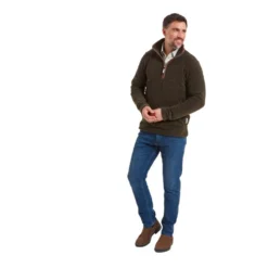 Schoffel Berkeley 1/4 Zip Fleece Jacket - Dark Olive -Apparel Series Shop FLESCHBERZIPDKO 5