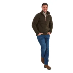 Schoffel Berkeley 1/4 Zip Fleece Jacket - Dark Olive -Apparel Series Shop FLESCHBERZIPDKO 6