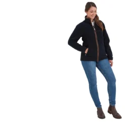 Schoffel Ladies Burley Fleece Jacket - Navy -Apparel Series Shop FLESCHLADBURNAV 5