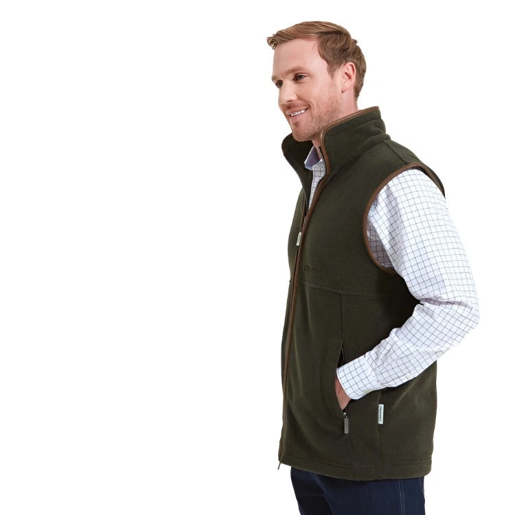 Schoffel Oakham Fleece Gilet - Dark Olive 3 Schoffel Oakham Fleece Gilet - Dark Olive - Image 3