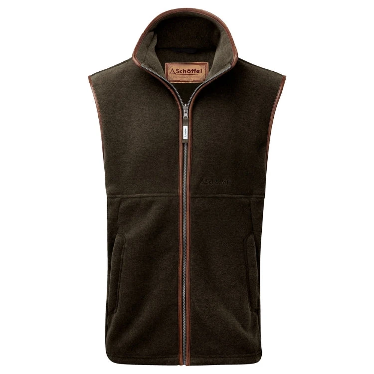 Schoffel Oakham Fleece Gilet - Dark Olive 2 Schoffel Oakham Fleece Gilet - Dark Olive - Image 2