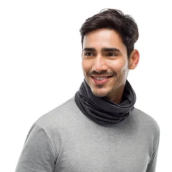 Buff Merino Lightweight Neck Gaiter - Solid Grey -Apparel Series Shop GAIBUFMERLIGSGRONE2