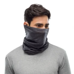 Buff Merino Lightweight Neck Gaiter - Solid Grey -Apparel Series Shop GAIBUFMERLIGSGRONE4
