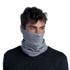 Buff Merino Lightweight Neck Gaiter - Solid Light Grey -Apparel Series Shop GAIBUFMERLIGSLGONE4