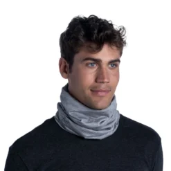 Buff Merino Lightweight Neck Gaiter - Solid Light Grey -Apparel Series Shop GAIBUFMERLIGSLGONE5