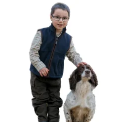 Hoggs Of Fife Junior Woodhall Fleece Gilet - Navy