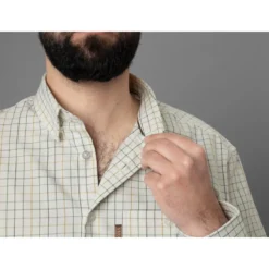 Harkila Allerston Long Sleeve Shirt - Emerald Green/White -Apparel Series Shop SHIHAKALLLOSEGW 2