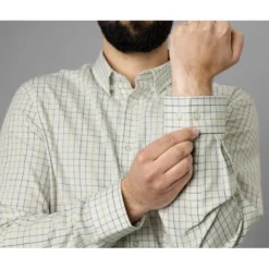 Harkila Allerston Long Sleeve Shirt - Emerald Green/White -Apparel Series Shop SHIHAKALLLOSEGW 3