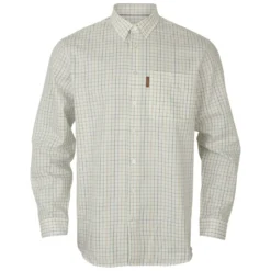 Harkila Allerston Long Sleeve Shirt - Emerald Green/White
