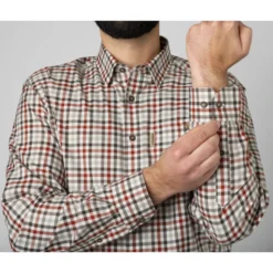 Harkila Milford Shirt - Bloodstone Red/White -Apparel Series Shop SHIHAKMILCHEBRW