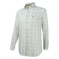 Hoggs Of Fife Balmoral Luxury Tattersall Shirt - Green/Brown