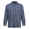 Hoggs Of Fife Bark Micro Fleece Lined Shirt - Navy/Brown Check