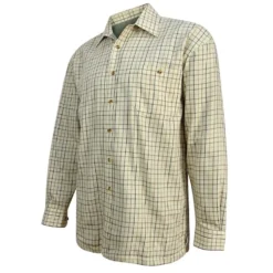 Hoggs Of Fife Birch Micro Fleece Lined Shirt - Olive/Tan Check -Apparel Series Shop SHIHOGBIRMFLOTC 2