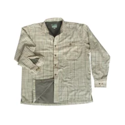 Hoggs Of Fife Birch Micro Fleece Lined Shirt - Olive/Tan Check -Apparel Series Shop SHIHOGBIRMFLOTC 5