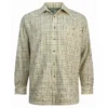 Hoggs Of Fife Birch Micro Fleece Lined Shirt - Olive/Tan Check