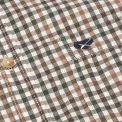 Hoggs Of Fife Garvock Cotton Twill Herringbone Check Shirt - Brown/Green -Apparel Series Shop SHIHOGCOTGARBRG