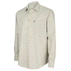 Hoggs Of Fife Inverness Cotton Tattersall Shirt -Navy/Olive