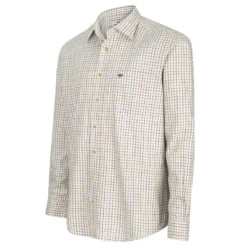 Hoggs Of Fife Inverness Cotton Tattersall Shirt -Wine/Blue/Green