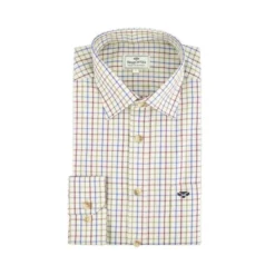 Hoggs Of Fife Inverness Cotton Tattersall Shirt -Wine/Blue/Green -Apparel Series Shop SHIHOGINVTATWBG 3