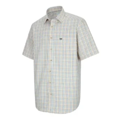 Hoggs Of Fife Kessock Short Sleeve Check Shirt - Brown/Blue