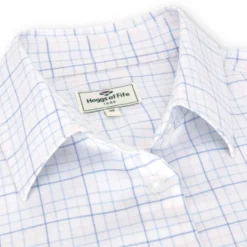 Hoggs Of Fife Ladies Callie Twill Check Shirt - White/Pink/Blue -Apparel Series Shop SHIHOGLADCALWPB 2