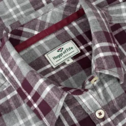 Hoggs Of Fife Ladies Eilidh Flannel Shirt - Merlot Marl -Apparel Series Shop SHIHOGLADEILMEM 3