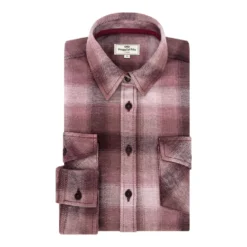 Hoggs Of Fife Ladies Isla Flannel Check Shirt - Burgundy -Apparel Series Shop SHIHOGLADIFCBUR 2