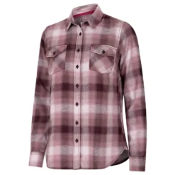 Hoggs Of Fife Ladies Isla Flannel Check Shirt - Burgundy