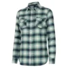 Hoggs Of Fife Ladies Isla Flannel Check Shirt - Green