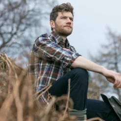 Hoggs Of Fife Luthrie LS Plaid Shirt - Navy Check -Apparel Series Shop SHIHOGLUTLSPNAC 3