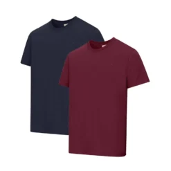 Hoggs Of Fife Sandwood 2 Pack T-Shirts - Midnight/Merlot