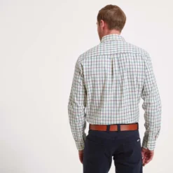 Schoffel Baconsthorpe Tailored Shirt - Navy/Green/Red Check -Apparel Series Shop SHISCHBACTAINGR 4