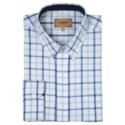 Schoffel Brancaster Shirt - Blue Check -Apparel Series Shop SHISCHBRASHIBCH 1