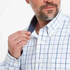 Schoffel Brancaster Shirt - Blue Check -Apparel Series Shop SHISCHBRASHIBCH 5