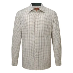 Schoffel Burnham Tattersall Shirt - Olive Tattersall -Apparel Series Shop SHISCHBURTATOLT