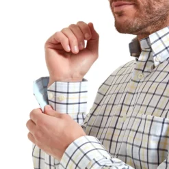 Schoffel Holkham Classic Shirt - Pale Blue/Lemon/Navy -Apparel Series Shop SHISCHHOLSHIPBL 2