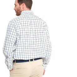 Schoffel Holkham Classic Shirt - Pale Blue/Lemon/Navy -Apparel Series Shop SHISCHHOLSHIPBL 3