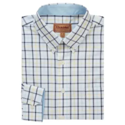 Schoffel Holkham Classic Shirt - Pale Blue/Lemon/Navy -Apparel Series Shop SHISCHHOLSHIPBL 5