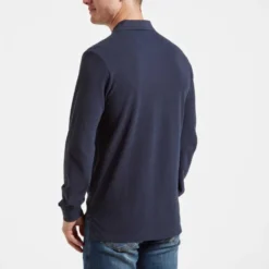 Schoffel St Ives Long Sleeved Polo Shirt - Navy -Apparel Series Shop SHISCHPOLSTINAV 3