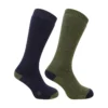 Hoggs Of Fife Country Long Socks (Twin Pack) - Dark Green/Dark Navy